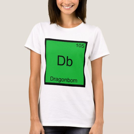 Db - Dragonborn Grappig Chemie Element Symbool T-s T-shirt (Voorkant)