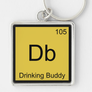 Db - Drinking Buddy Chemie Element Symbool T-shirt Sleutelhanger
