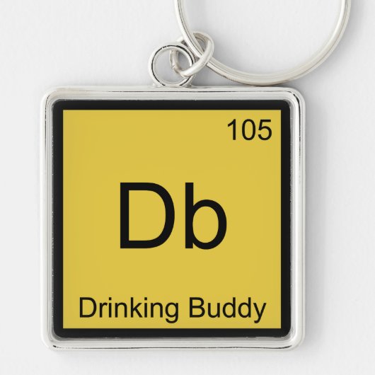 Db - Drinking Buddy Chemie Element Symbool T-shirt Sleutelhanger (Voorkant)