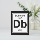 Db - Dubnium Briefkaart (Staand voorkant)