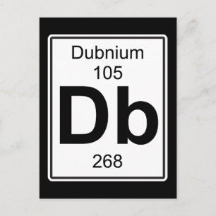 Db - Dubnium Briefkaart