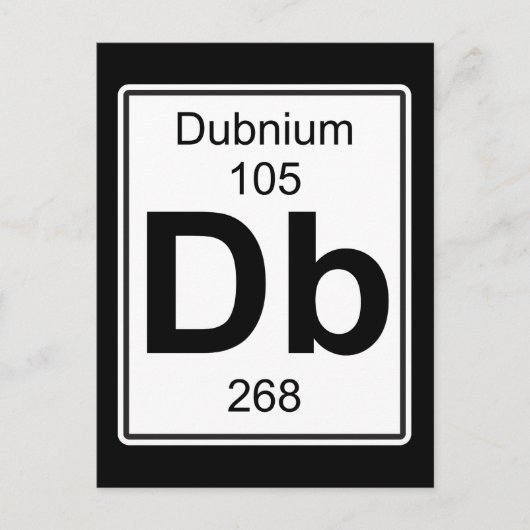 Db - Dubnium Briefkaart (Voorkant)