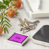 Db - Dubstep Chemistry Element Symbol Funny Music Sleutelhanger (Zijkant)