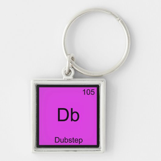 Db - Dubstep Chemistry Element Symbol Funny Music Sleutelhanger (Voorkant)
