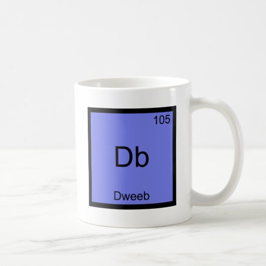 Db - Dweeb Funny Chemistry Element Symbol T-shirt Koffiemok (Rechts)