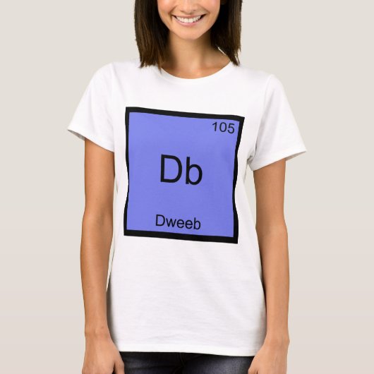 Db - Dweeb Grappige Chemie Element Symbool T-shirt (Voorkant)