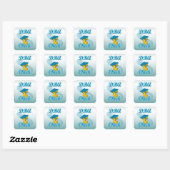 DBA Chick #3 Vierkante Sticker (Vel)