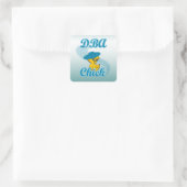 DBA Chick #3 Vierkante Sticker (Tas)