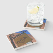 DBA, Virginia Highland, Atlanta Marble Stone Coast Stenen Onderzetter (Zijkant)