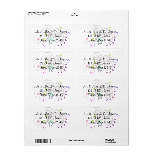 DBG© Swirls Etiket (Full Sheet)