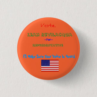 dbi_flag_usa[1], vertegenwoordiger, Leah Bevilacqu Ronde Button 3,2 Cm