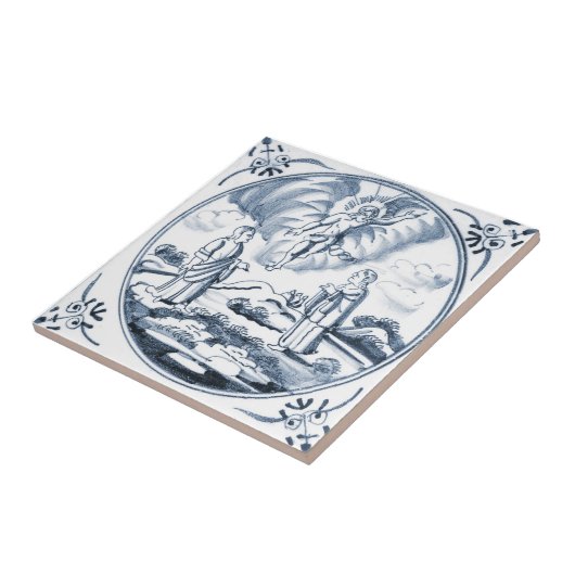 DBT14 Biblical Design Ceramic Tile Tegeltje (Zijkant)