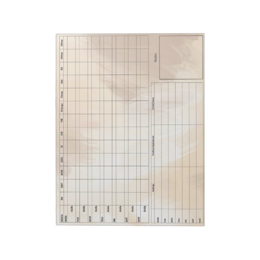 DBT Dairy Kaart Notitieblok - 40 vellen bruin (Linkerzijde)