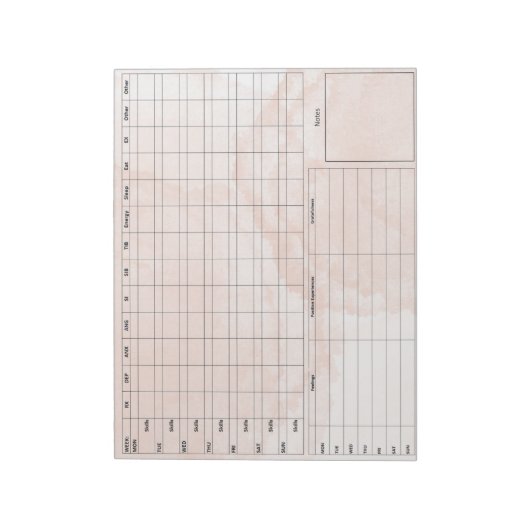 DBT Dairy Kaart Notitieblok - 40 vellen roze (Linkerzijde)