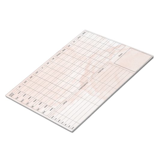 DBT Dairy Kaart Notitieblok - 40 vellen roze (Schuin)