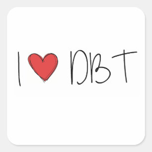 DBT - IK HOEF DBT VIERKANTE STICKER