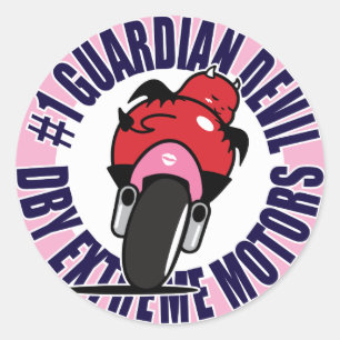 DBY EXTREME MOTORS Lucky Devil 2 Ronde Sticker