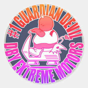 DBY EXTREME MOTORS  Lucky Devil Ronde Sticker