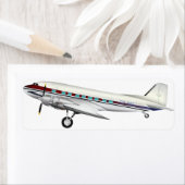 DC3-Vliegtuig Etiket (Insitu)