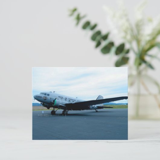 DC-3-Vliegtuig Briefkaart (Staand voorkant)