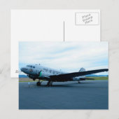 DC-3-Vliegtuig Briefkaart (Voorkant / Achterkant)