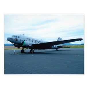 DC-3-Warplane Foto Afdruk