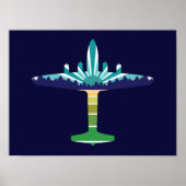 dc 6 vliegtuigzonsondergang poster (Voorkant)