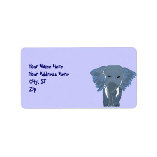DC- Artsy Olifant Cartoon Adresetiketten.. Etiket