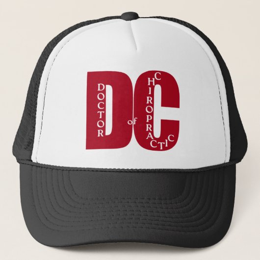 DC Big Red DOCTOR VAN CHIROPRACTISCH GENEESMIDDEL Trucker Pet (Voorkant)