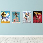 DC Comic Bombshells Groep 1 Muurkunst Sets (Houten vloer)