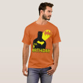 DC Comics Batman 6e verjaardag Silhouette retro T-shirt (Voorkant volledig)