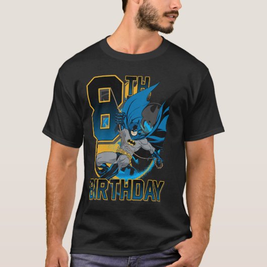 DC Comics Batman 8th Birthday Bat Swing Action Pos T-shirt (Voorkant)