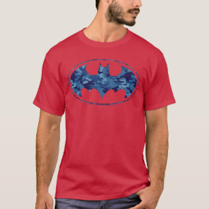 DC Comics Batman Blauwe Camo Logo T-shirt