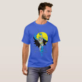DC Comics Batman Kerstverlichting Actie Swing retr T-shirt (Voorkant volledig)