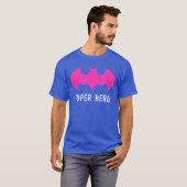 DC Comics Batman Superheld Neon Roze BatSymbool Lo T-shirt (Voorkant volledig)