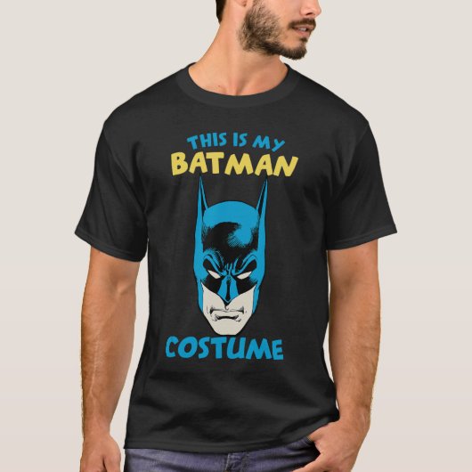 DC Comics Batman This Is My Costume Text Poster T-shirt (Voorkant)