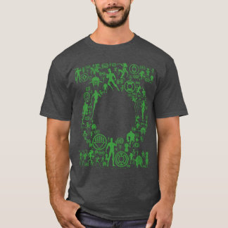 DC Comics Green Lantern Logo Pictogram Opvulling P T-shirt