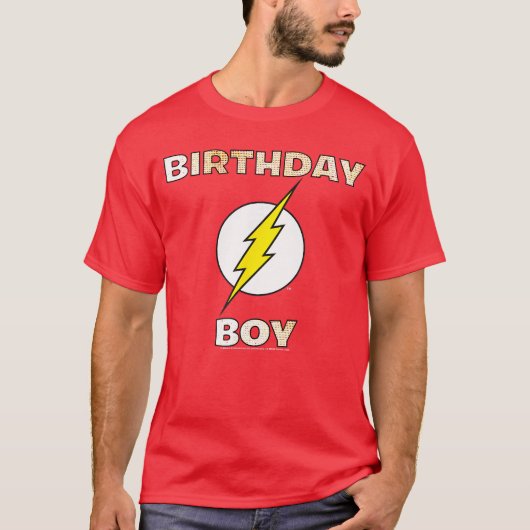DC Comics Justice League Flash Verjaardagsfeestje T-shirt (Voorkant)