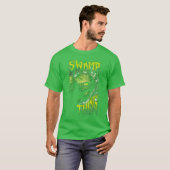 DC Comics Justice League Swamphing Retro Horror Po T-shirt (Voorkant volledig)