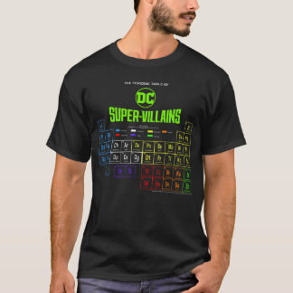 DC Comics periodiek systeem van Super Villains fam T-shirt