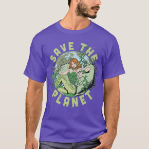 DC Comics Poison Ivy Save The Planet Earth Day Pos T-shirt