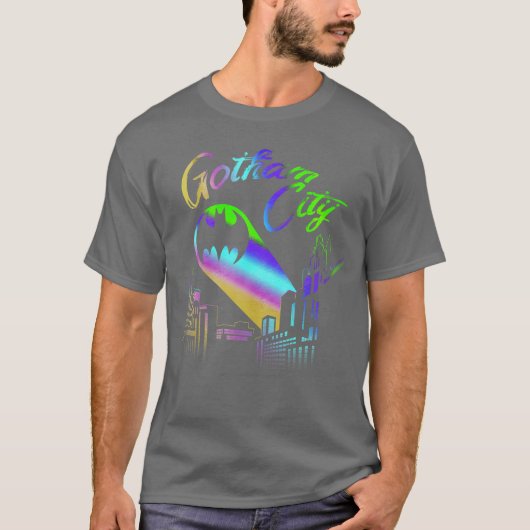 DC Comics Pride Batman Gotham City Regenboog grapp T-shirt (Voorkant)