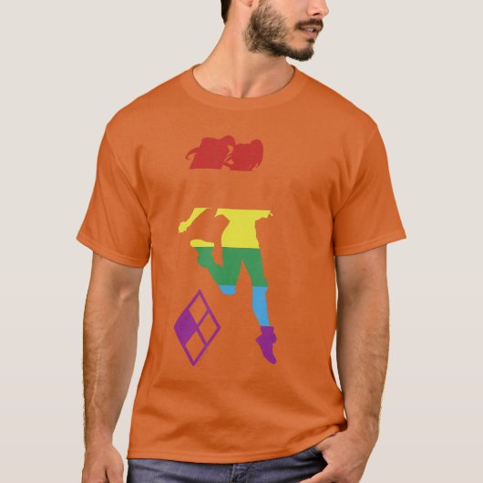 DC Comics Pride Justice League Harley Quinn Regenb T-shirt (Voorkant)
