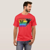 DC Comics Pride Justice League Superman Pride Vlag T-shirt (Voorkant volledig)