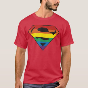 DC Comics Pride Superman Regenboog Logoankop Klein T-shirt