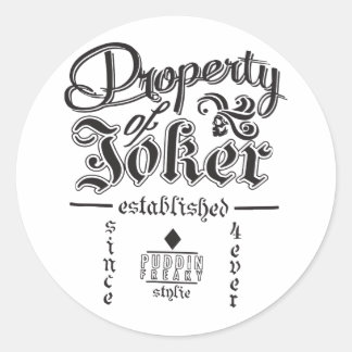 DC Comics Suicide Squad Eigendom van Joker Juniors Ronde Sticker