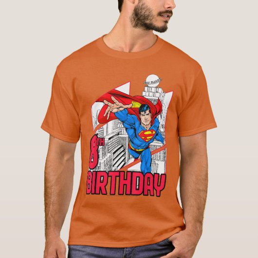DC Comics Superman 8e verjaardag grappig T-shirt (Voorkant)