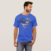 DC Comics Superman American Flag Camo Logo T-shirt (Voorkant volledig)