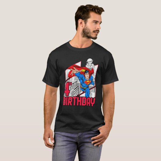 DC Comics Superman Super 4e verjaardag T-shirt (Voorkant volledig)