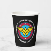 DC Comics | Wonder Woman Circle & Stars Birthday Papieren Bekers (Links)